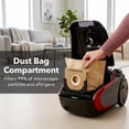 thumbnail image 6 of OVENTE Canister Upright Vacuum Cleaner with 1400W Powerful Suction, Telescoping Wand and Automatic Cord Rewind, Lightweight Cleaning Machine for Hard Floors and Carpets, Black ST1600B, 6 of 7