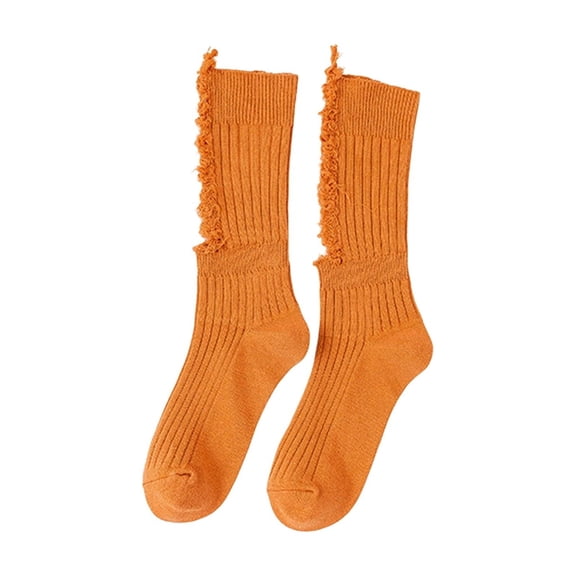 Hole Beggar Socks for Women Beggar Shabby Ripped Hole Socks Ribbed Knit Fluorescent Socks Fashion Skateboard Tube Hosiery Broken Spring Summer Thin Pile Socks Casual Tube Socks 2026 Sales Under $1