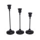 thumbnail image 3 of Taper Candle Holders Black Candlestick Set of 3 Candle Stick Long Holder for Fireplace Dining Table, 3 of 5
