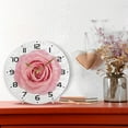 thumbnail image 6 of GZHJMY Coral Rose Flower Wall Clock, 10" Silent Non Ticking Round Clock, Oil Painting Easy to Read Clock for Living Room Bedroom Bathroom Home Decor Holiday Gifts, 6 of 7