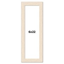 6x22 Frame White Real Wood Picture Frame Width 1.5 inches | Interior Frame Depth 0.5 inches | Barn