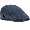 thumbnail image 4 of SikaFu Berets Adjustable Cap Vintage Cotton Denim Beret Hat Ivy Newsboy Flat Cap Retro Artist Painter Hat Men Women Beret Cap, 4 of 6