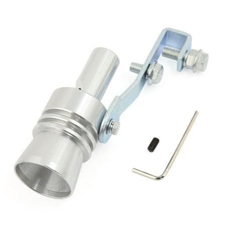 Universal Exhaust Muffler Pipe Whistle Turbo Sound Simulator Kits Silver Tone