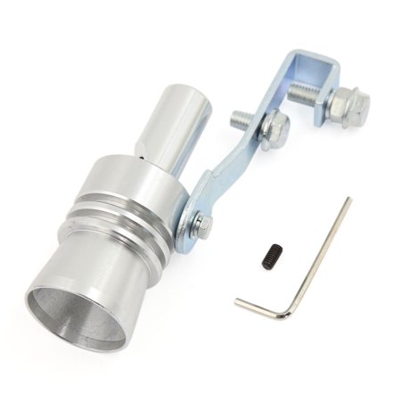 - Universal Exhaust Muffler Pipe Whistle Turbo Sound Simulator Kits Silver Tone XL
