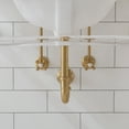 thumbnail image 7 of Water Creation Embassy 72" Double Brass Wash Stand in Satin Gold & White, 7 of 7
