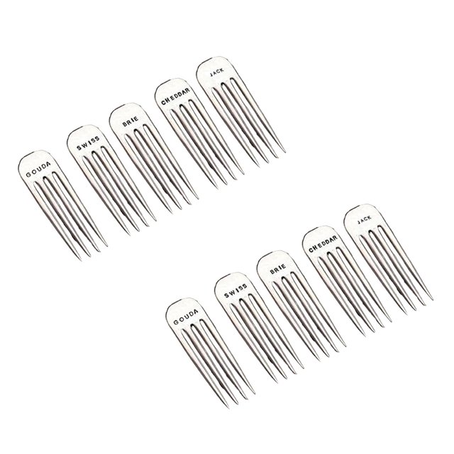 Oleegame Ensemble de Couverts en Acier Inoxydable 2 Pcs Marqueurs à Fromage Vintage Ensemble de 5 Marqueurs à Fromage pour Planche de Charcuterie Marqueurs à Fromage en Acier Inoxydable Réutilisables pour Plateaux de Fête Planches de Charcuterie Argent