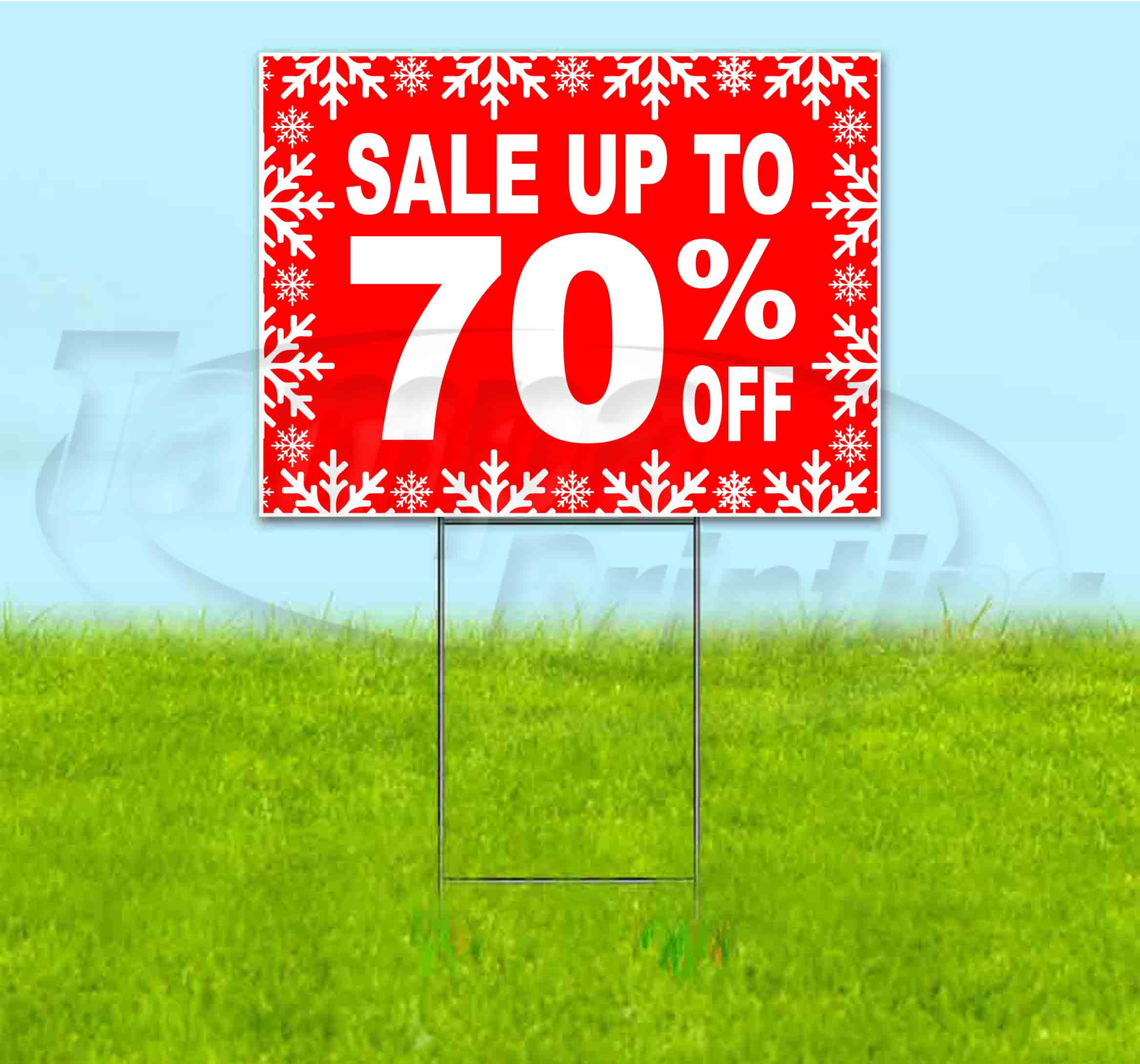Sale Up To 70% Off (18" x 24") Yard Sign, Includes Metal Step Stake