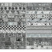 Sax Mini Assorted Pattern Imprinting Mat Set, 1 X 6-3/4 in, Set of 24