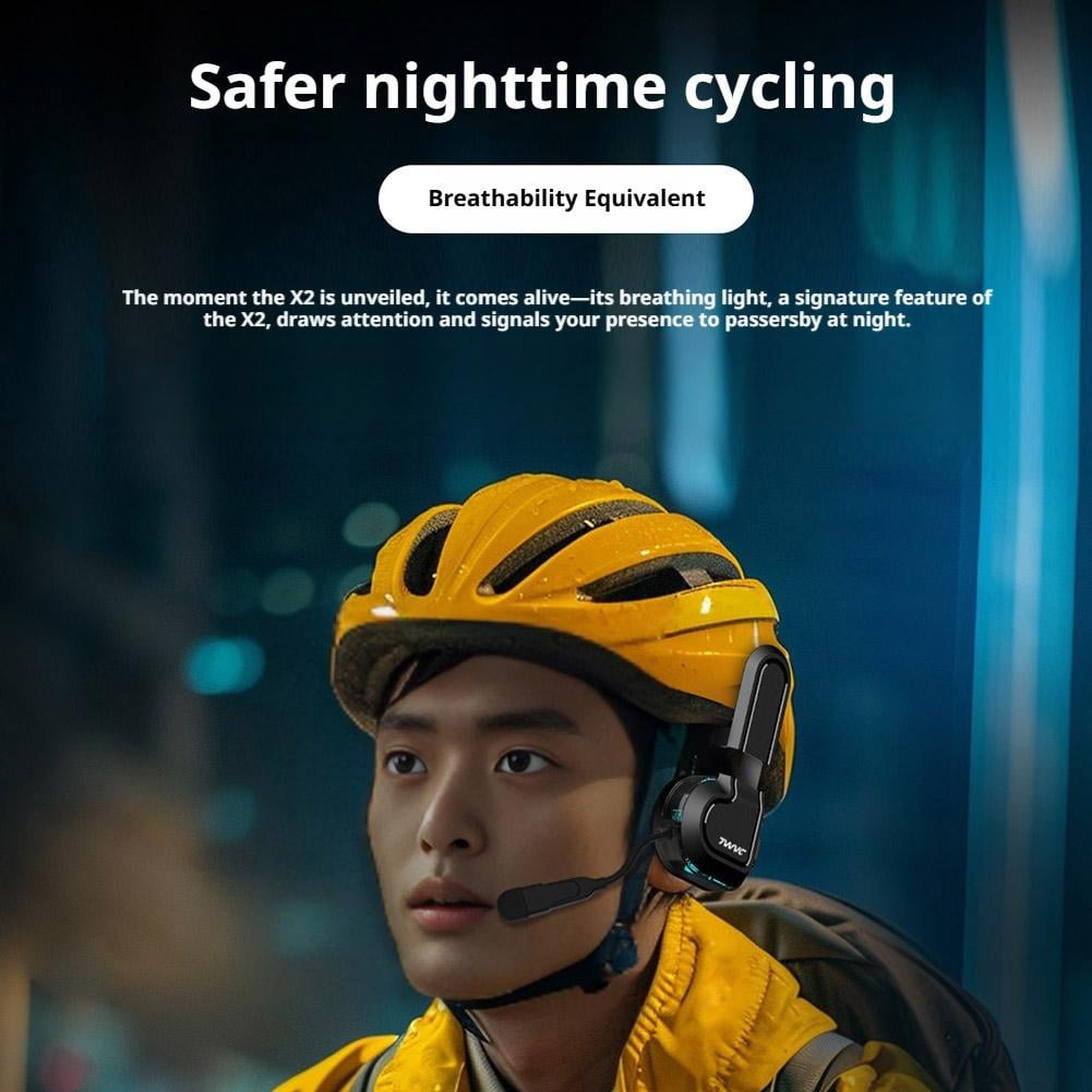 Bluetooth Helmet Headset with Noise Reduction and 40mm Stereo Speakers, Wireless Motorcycle Headset with IPX6 Waterproof and Voice Control