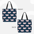 thumbnail image 2 of Honeii Pig 1 Print Tote Bag, Reusable Grocery Shopping Bag,Shoulder Bag with Inner Pocket, 2 of 7
