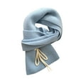 thumbnail image 2 of Bufanda de invierno Yinane para mujer ligera cálida cómoda acogedora de punto azul 160 cm x 23 cm, 2 of 8