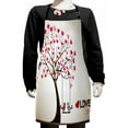 thumbnail image 1 of Love Kids Apron, Heart Leaves on Tree with Birds in Love on a Swing Cartoon for Valentines Day, Boys Girls Apron Bib with Adjustable Ties for Cooking Baking Painting, Multicolor, by Ambesonne, 1 of 2