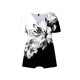 thumbnail image 4 of Fiudx Ofertas Flash Del Día Solo En Línea Top Casual de Manga Corta con Cuello En V y Estampado Degradado para Mujer, 4 of 5