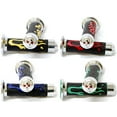 thumbnail image 5 of Krator ATV / PWC Chrome Skull Hand Grips Yellow Flame Set Compatible with Honda Rincon, 5 of 5