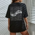 thumbnail image 2 of T Shirts for Women Casual Tops Novelty Letter Graphic Oversized Drop Shoulder Longline Tee Shirt Top, 2 of 8