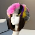 thumbnail image 4 of Eoperou Winter Women Hat Colorful Thickened Empty Top Short Plush Windproof Faux Fur No Brim Headband Headdress for Photograph, 4 of 8