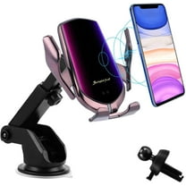 UUTO Wireless Charging Suction Cup Windshield iPhone Samsung Car Mounts
