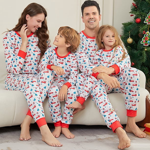 Pijamas navideños 2025 a juego para toda la familia, para adultos, padres, madres, niños, niñas, bebés, conjuntos de ropa, aspecto familiar, ropa de dormir