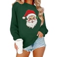 thumbnail image 2 of Fewfanhot Women's Sweatshirts Vintage Christmas Linend Sweaters Crewneck Oversized Long Sleeve Tops, 2 of 9