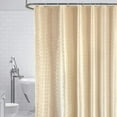 thumbnail image 1 of Cortina de ducha impermeable y moderna con 12 ganchos, fácil de limpiar, para baño, 180 x 180 cm, color dorado, 1 of 5