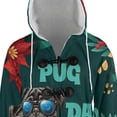 thumbnail image 4 of Pug Dad Like a Regular Dad Only Cooler Happy Father's Day All Over Print 3D Hooded Duffle Toggle Coat Dog Lover Gifts - 02007, 4 of 6