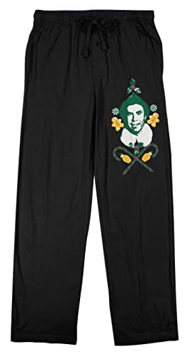 Elf Men's Black Sleep Pajama Pants-Large