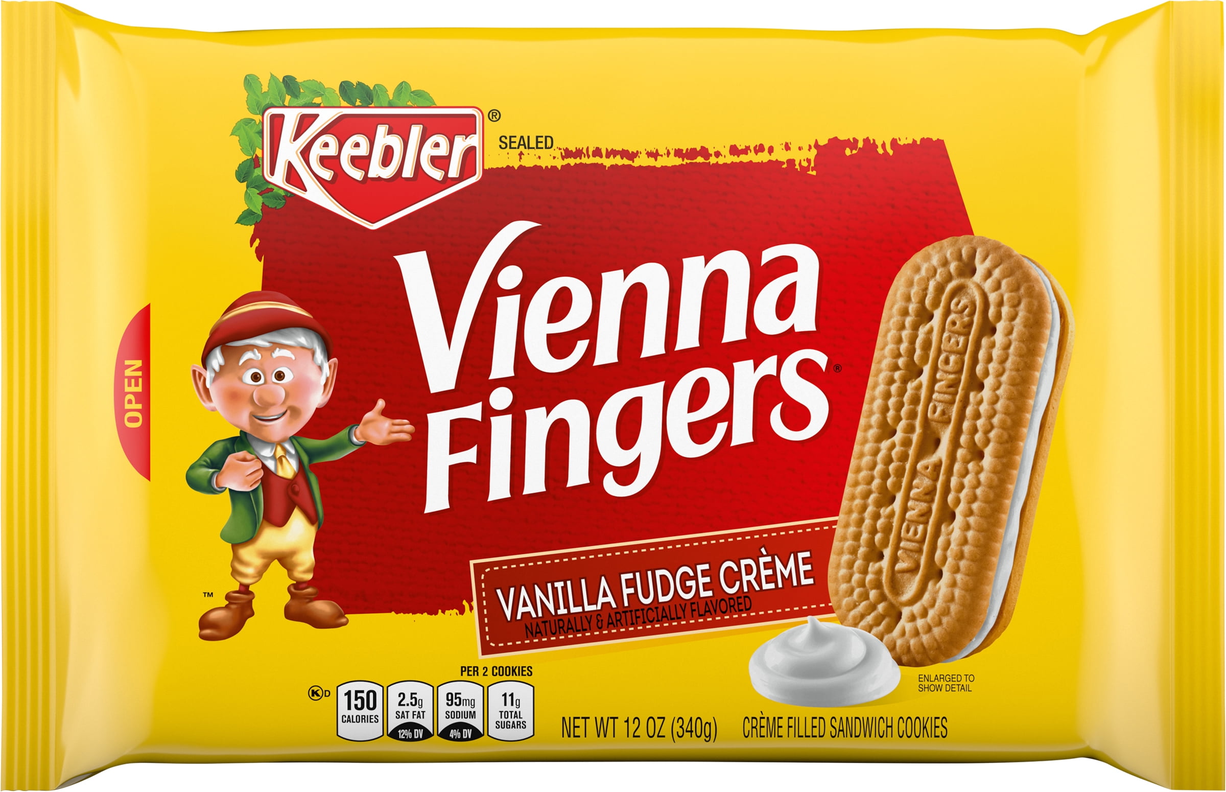 Keebler Vienna Fingers Vanilla Fudge Creme Cookies, 12 oz