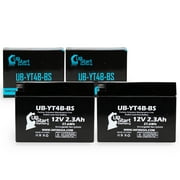 2-Pack UpStart Battery Replacement 2006 Yamaha TTR50E 50CC Factory Activated, Maintenance Free, Motorcycle Battery - 12V, 2.3Ah, UB-YT4B-BS