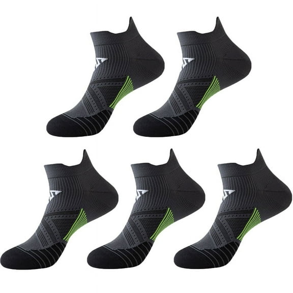 Baywell Ankle Athletic Running Socks Low Cut Sports Socks for Men and Women, 5 Pack, Black S-L