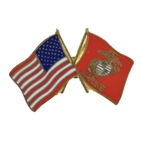 USA/USMC FLAGS HAT PIN