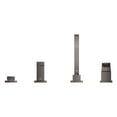 thumbnail image 3 of Grohe Eurocube 19897A01 4-Hole Single-Handle Deck Mount Roman Tub Faucet with 1.75 GPM Hand Shower in Grohe Hard Graphite, 3 of 4