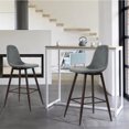 thumbnail image 2 of Conjunto de 2 Sillas de Bar de Cocina Interior Sin Brazos Gris, Bancos para Barra Respaldo Alto HOMEMAKE FURNITURE Clásico Minimalista, 2 of 8