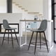 thumbnail image 2 of Conjunto de 2 Sillas de Bar de Cocina Interior Sin Brazos Gris, Bancos para Barra Respaldo Alto HOMEMAKE FURNITURE Clásico Minimalista, 2 of 8