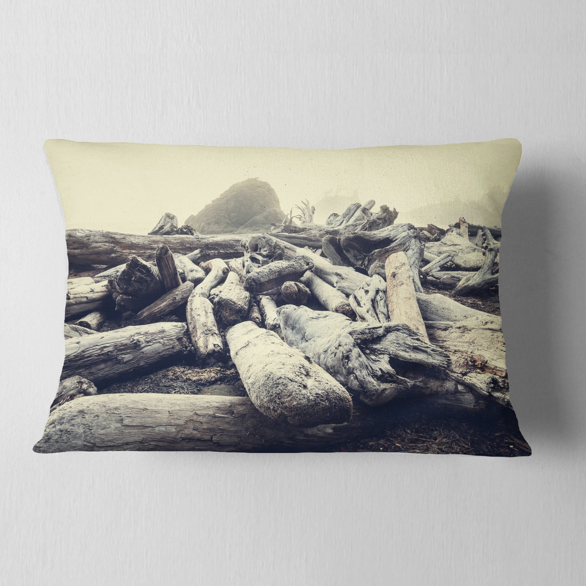 Designart 12" x 20" Multi-color Polyester Throw Pillow