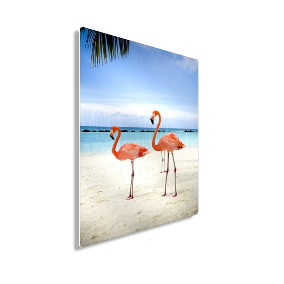Awkward Styles Flamingo Metal Wall Art Beautiful Birds Home Decor Prints