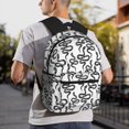 thumbnail image 6 of Fuzoiu Hand Drawn Snake Print School Backpack for Teens,Large Bookbag,Lightweight Laptop Bag for Travel, Work, School & Outdoor Adventures, 6 of 6