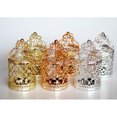 thumbnail image 3 of Electroplated Metal Birdcage Shape Tea Gift Metal Tealight Light Candle Holder A-Rose Gold, 3 of 8