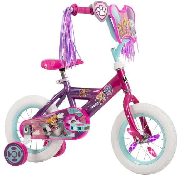 Huffy 14-inch PAW Patrol Bike featuring Skye with Training Wheels, Pink, 4-6 years old