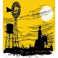 thumbnail image 3 of Ambesonne Windmill Duvet Cover Sets, Australia Sunset View, 2-King, Earth Yellow Black, 3 of 7