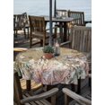 thumbnail image 2 of Outdoor Tablecloth with Umbrella Hole for Patio/Picnic/Party/Camping, Brown Turtle Coastal Waterproof Table Cloth Round Cover Washable, Vintage Nautical Summer Beach Coral Octopus (Dia 54"), 2 of 8