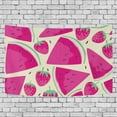 thumbnail image 1 of Tapiz ABPHQTO Patrón Rodajas de Sandía Decoración Colgante para el Hogar Sala de Estar Dormitorio 150x225 cm, 1 of 4