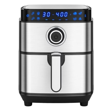 

Air Fryer 5.2Qt Stainless Steel Air Fryer Oven with Control Knob Digital Touchscreen