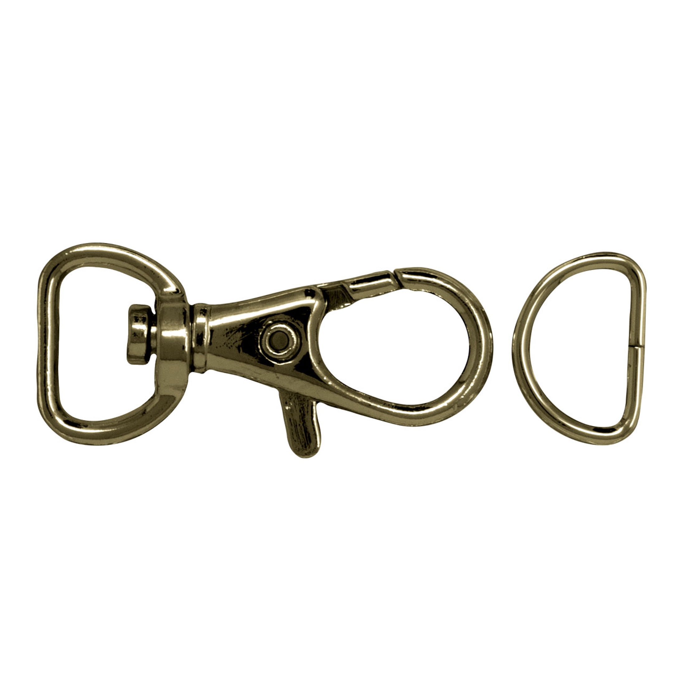 (2 pack) Dritz 1/2" Antique Swivel Hook with D-Ring-Bronze, 3 Count