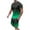 Green, variant on Men's 2 Piece Outfits Short Sleeve Golf Shirt Drawstring Shorts Set Tracksuit Black XXXL