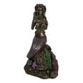 thumbnail image 4 of Ocean Marine Mermaid Siren Princess Blowing Sconce Shell On Coral Rock Figurine, 4 of 8