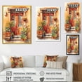 thumbnail image 4 of Designart "Red And Beige Garden Door Gateway" Farm Door and Windows Wall Art For Bathroom, 4 of 5