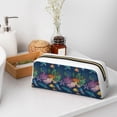 thumbnail image 7 of Uemuo Undersea Animals Printed Leather Pencil Case, Pencil Pouch, Portable Pencil Bag, Pen Case for& Office, 7 of 7