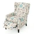 thumbnail image 6 of Noble House Allan Standard Fabric Wingback Pushback Recliner, Light Beige, 6 of 10