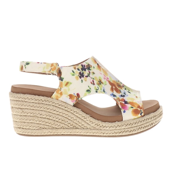 Corkys Womens Carley Floral Slingback Wedge Casual Shoes