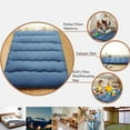thumbnail image 6 of Japanese Futon Floor Mattress Twin/Full Size Sleeping Mat, Tatami Mat, Portable & Foldable Roll Up Camping Mattress Pad for Sofa Lounger, Navy Blue, Twin (99*203cm), 6 of 8